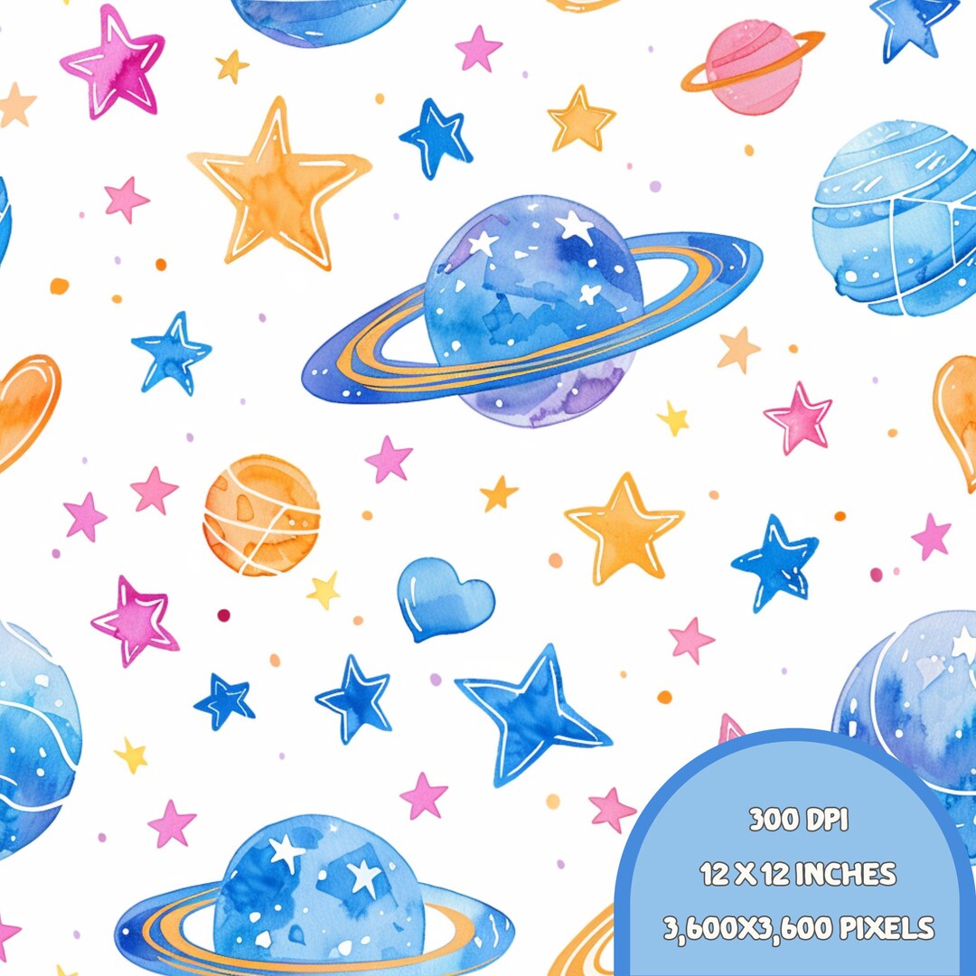 Galaxy Seamless Patterns | Instant Download | Printable Digital Paper ...