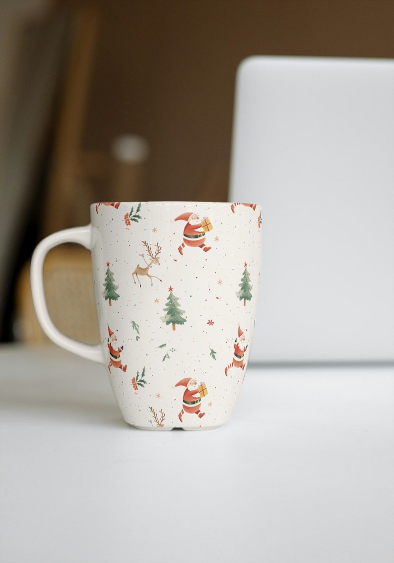 Santa's Vintage Artworks, Seamless Pattern, Repeat Pattern, Winter ...