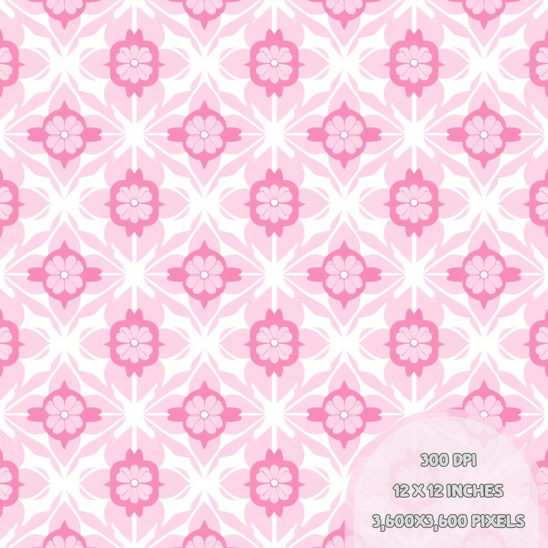 PINK Seamless Pattern, Summer Seamless, Pattern for Fabric Spring ...