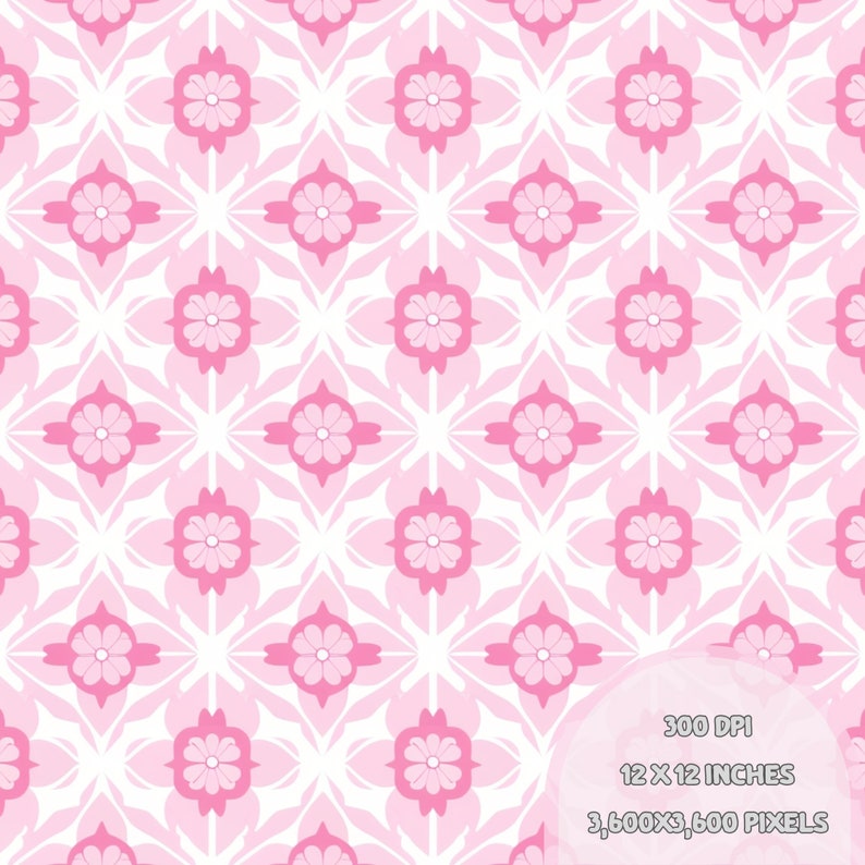PINK Seamless Pattern, Summer Seamless, Pattern for Fabric Spring ...