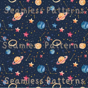 Galaxy Seamless Patterns | Instant Download | Printable Digital Paper ...
