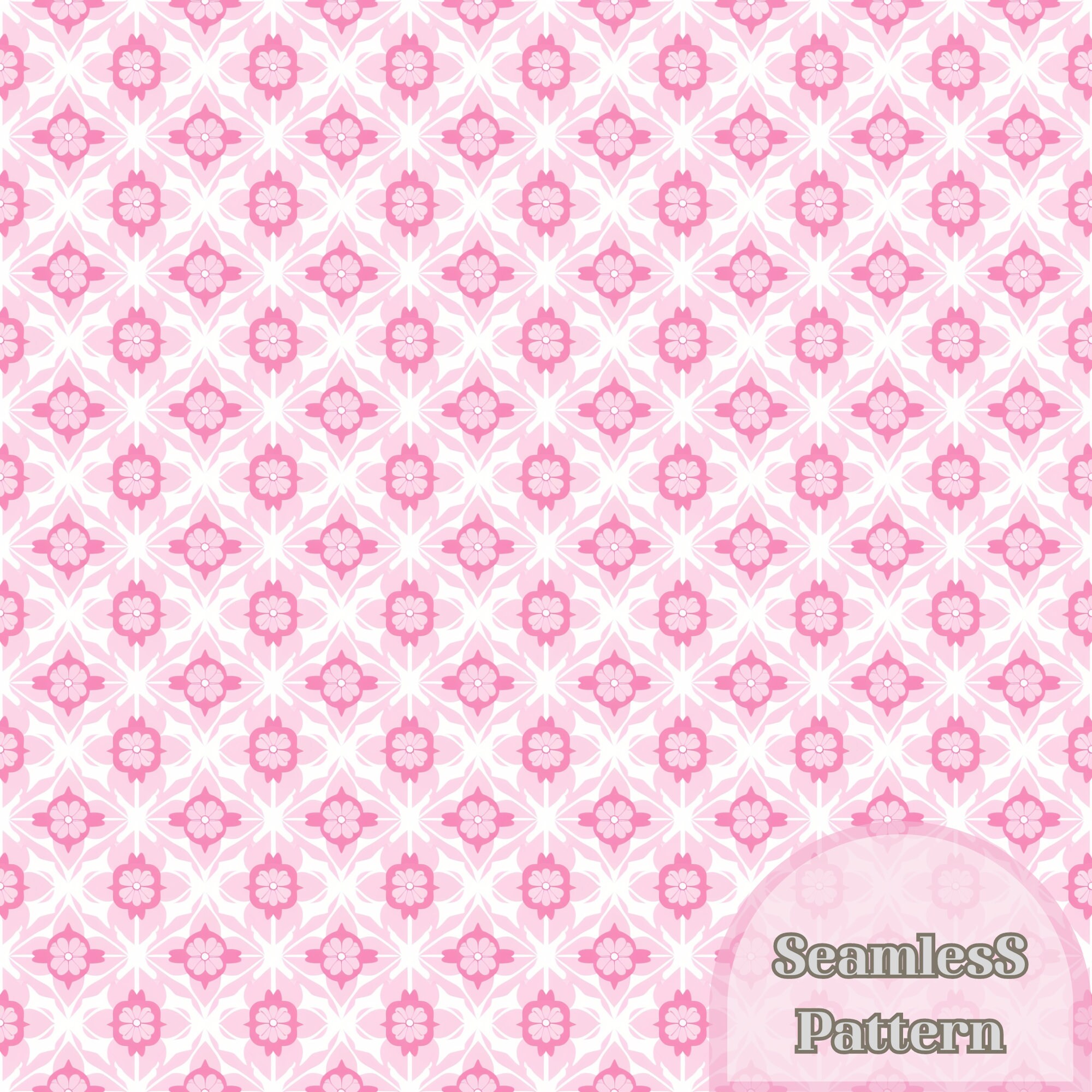 PINK Seamless Pattern, Summer Seamless, Pattern for Fabric Spring ...