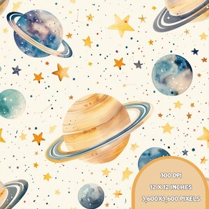 Galaxy Seamless Patterns | Instant Download | Printable Digital Paper | Repeating Pattern | Fabric Printing.