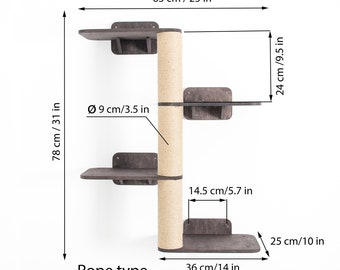 Big cat tree, cat tree for big cat, modern cat tree, cat wall furniture, cat wall shelves, cat shelf, cat tower, wooden cat tree, cats gift