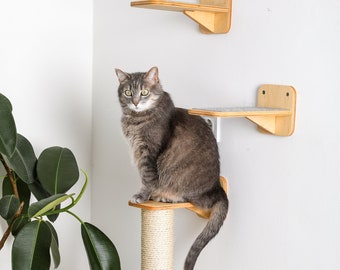 Set of cat furniture, cat wall shelves, cat tree, corner cat shelf, cat tree wall, cat scratcher, cat wall bed, cat steps, cat wall climber