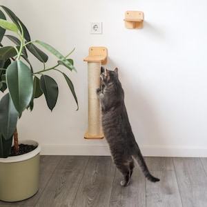 Cat scratcher, elegant cat scratcher, black cat scratcher, cat scratch furniture, wall-mounted cat scratcher, cat scratcher sisal horizontal