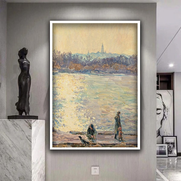 Bosphorus canvas painting, Fishing in the Bosphorus canvas print, Strolling in  Bosphorus pastel painting, Bosphorus painting, Matisse print