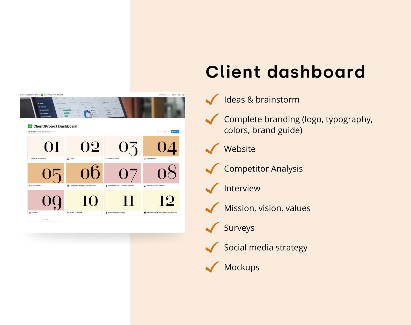 Notion Coaching Client Portal | All in One Notion Template to Manage ...