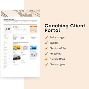 Notion Coaching Client Portal | All in One Notion Template to Manage ...