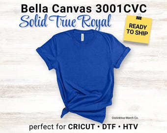 Bella Canvas 3001CVC True Royal T-Shirt, Soft CVC Blend Tee