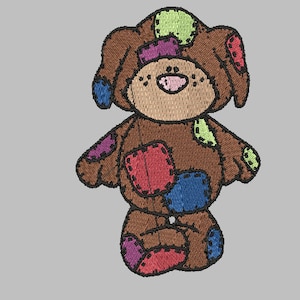 patcht het teddybeerborduurwerk