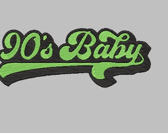 Parche bordado de bebé de los 90