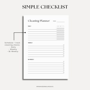 Cleaning Schedule Printable, Weekly Bi-weekly Chore List (A4 PDF) - Etsy