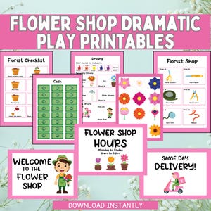 Flower Shop Dramatic Play Pretend Play Florist Role Play Preschool and Kindergarten Activity Preschool Centers Flower Shop Birthday Party