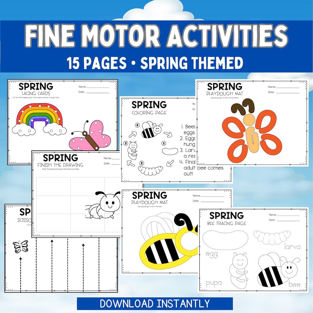 Spring Printable Activity Bundle Homeschool Kindergarten Preschool ...