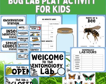 Bug Lab Play Script Bug Lab Dramatic Play Printables: Insect Catching Role Play Activities ...
