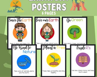Earth Day Bulletin Board Cute Earth Day Posters for Classrooms Environmental Awareness Classroom Decor Save the Planet Earth Day Kids
