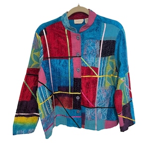 ブルゾン studio works patchwork jacket Studio Works Jacket - Etsy