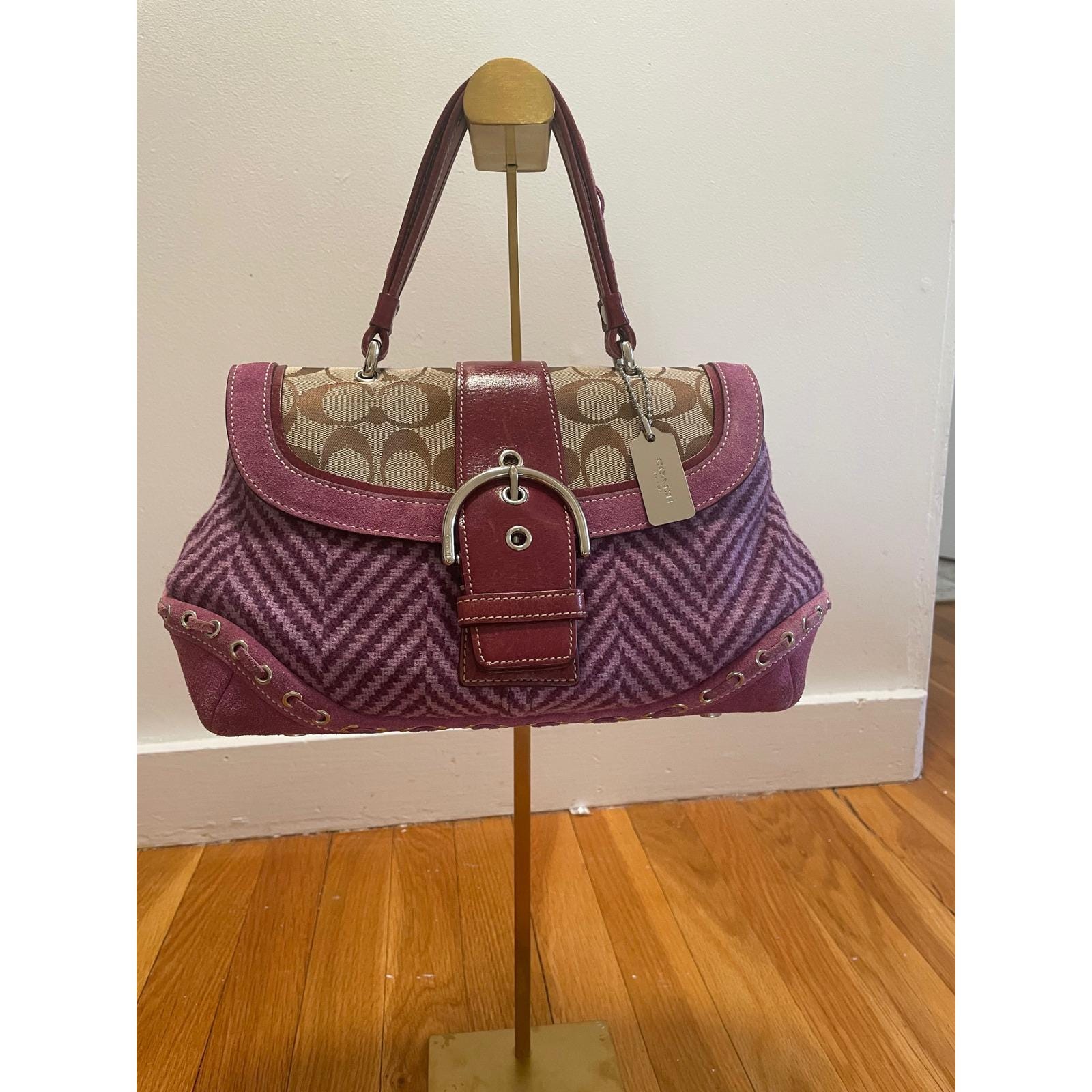 Purple Suede Coach Bag - Etsy