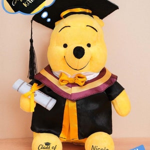 Personalisierter Grad. Benutzerdefinierte Abschlussfeier Geschenk, Benutzerdefinierte Bär mit Glückwünschen, personalisierter Abschlussbär, Kindergarten Abschlussfeier 2024