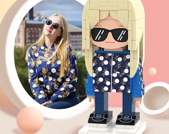 Custom Mini Brick Figurine: Personalized Photo Gift, Handmade Keepsake