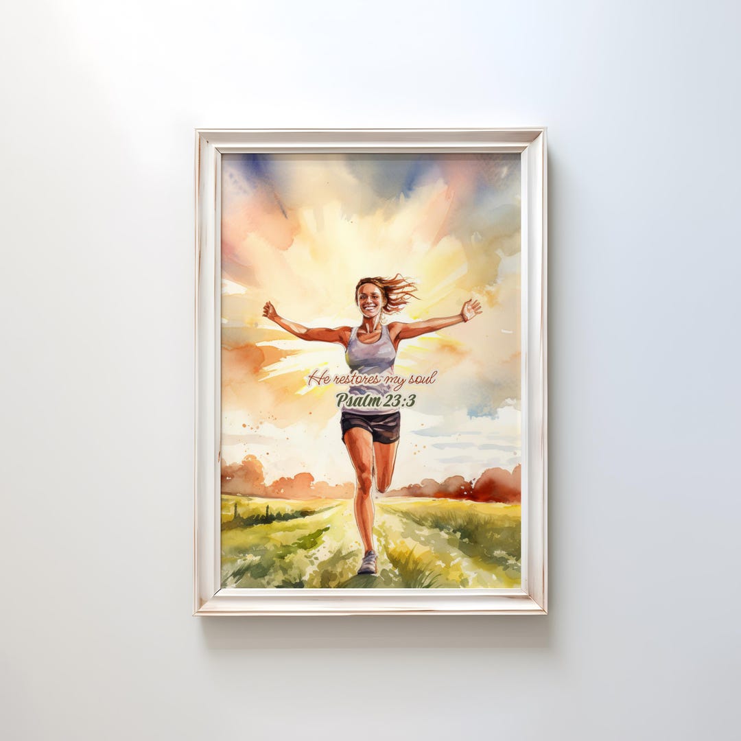 Psalms 23:3a Digital Wall Art, Bible Verse Wall Art, Digital Download ...