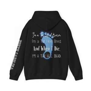 North Carolina UNC Tarheels Tar Heel Born Hoodie with North Carolina Arm Logo and Front Logo image 1