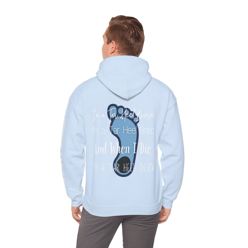 North Carolina UNC Tarheels Tar Heel Born Hoodie with North Carolina Arm Logo and Front Logo image 10