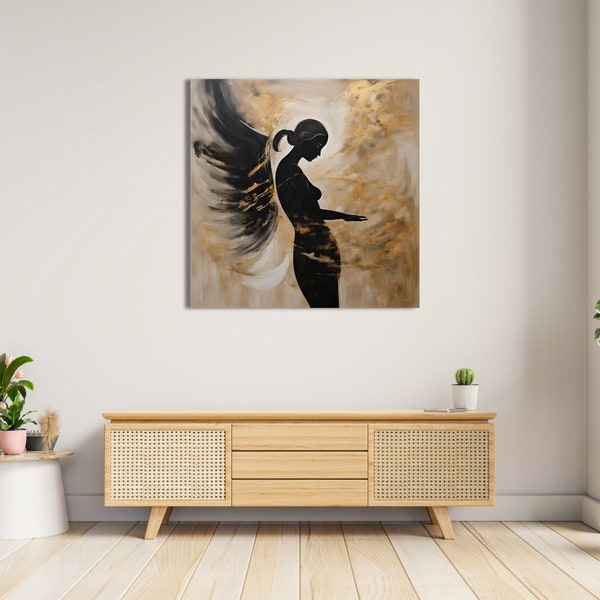 Abstract Angelic Figure Art - Contemporary Spiritual Wall Art