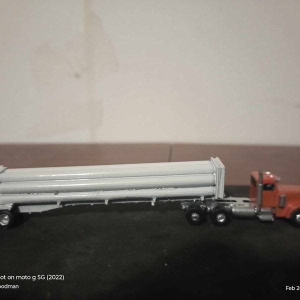 N-Scale 3d printed daycab plus Co2 trailer kit