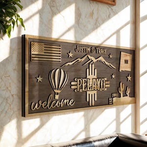 Custom New Mexico Family Name Wood Sign: Southwestern Decor