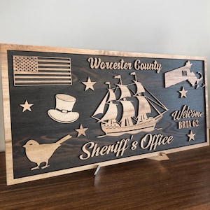 Massachusetts Custom Name Sign, Massachusetts State Gifts, Massachusetts Themed Welcome Sign, Family Last Name Sign, Massachusetts Gift