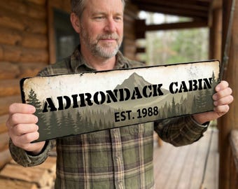 Custom Mountain Sign Personalized Quote Plaque | Rustic Cabin Wall Decor | Forest Theme Wood Sign | Make Your Own Sign Peel and Stick