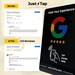 JustTap NFC Review Cards - One-Tap Google Review Cards With Code Padlock (3-Pack, Black)