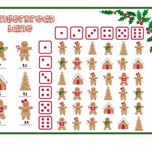 Printable Roll The Dice Christmas Savings Challenge | Low income | Cash Stuffing | Gingerbread Lane