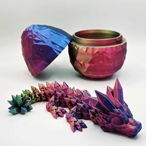 Articulated Baby Crystal Dragon With Egg