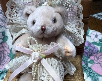 Vintage Lace Victorian Teddy Bear (7”) - Etsy