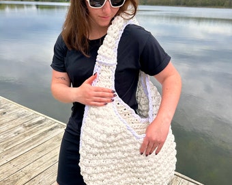 Handmade, high-end, crochet Beach Bag/Shoulder Bag/ Purse/ Satchel