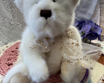 Rare 2001 Snowflake White Large Teddy Bear Christmas Suit and Hat