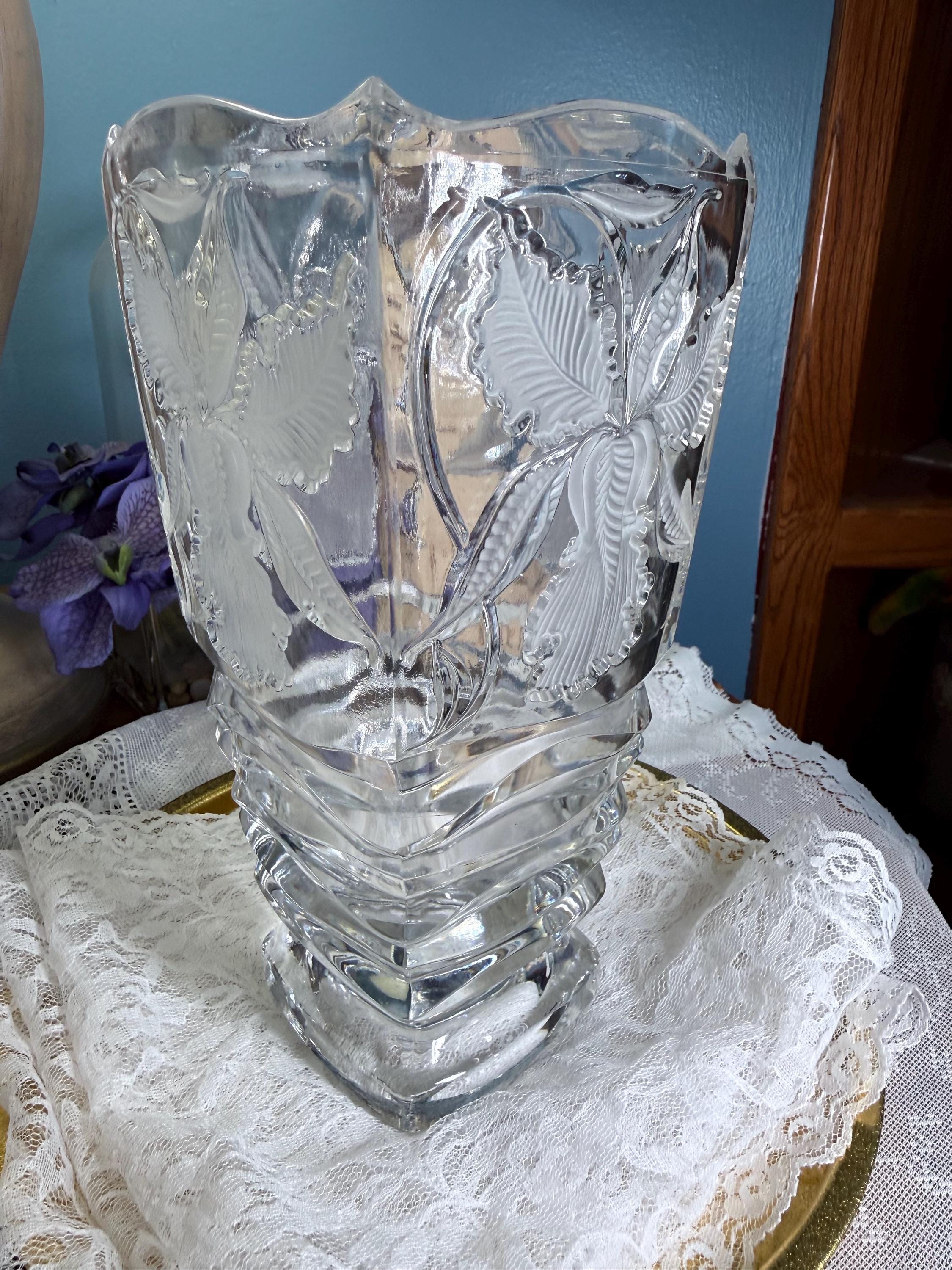 Irena Crystal Vase - Etsy