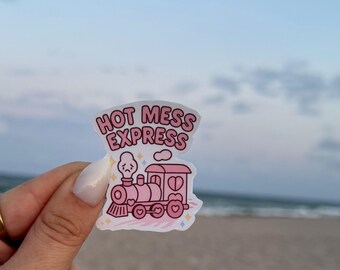 heiße Sauerei ausdrücken | Mentales Gesundheit Vinyl Sticker - matt oder holographisch