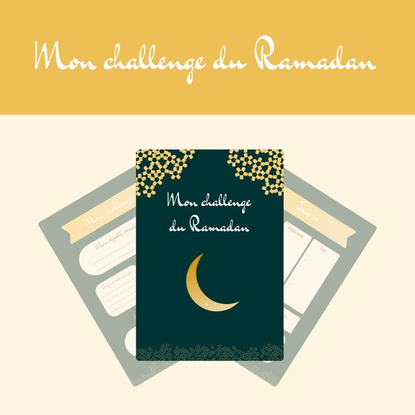 Ramadan | Planner | Agenda | Challenge Ramadan | Bonnes actions | Challenge | Challenge personnel |Challenge mensuel | Défi | Jeûne | Enfant