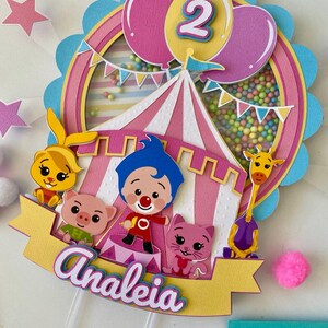 Plim Plim Cake Topper: circus Birthday Party Decoration