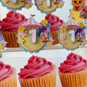 Plim Plim Cupcake Toppers: circus Birthday Party Decoration