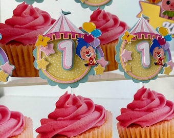 Plim Plim Cupcake Toppers: circus Birthday Party Decoration