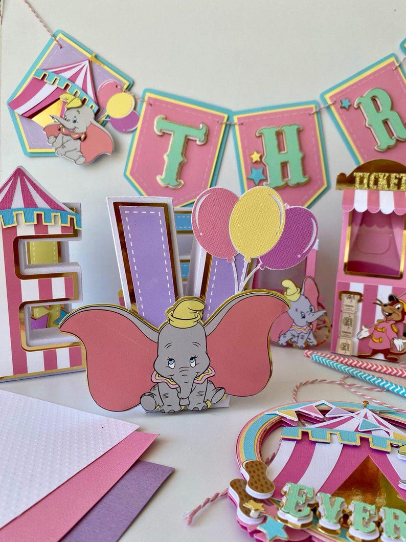 Dumbo 3D Letters | Birthday Party Decorations | Custom Name Letters ...