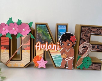 Moana 3D Letters | Tropical Party Decor