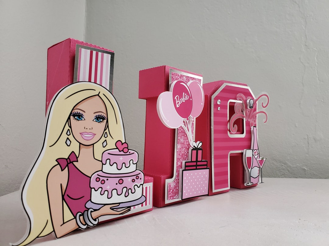 Letter R Barbie Buy Barbie 3D Letters, Doll 3d Letters,barbie Name Decor, Barbie Theme ...