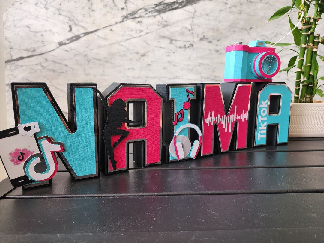 Tiktok Party Decor, Tiktok 3D Letters, Tiktok Letters, Tiktok Party