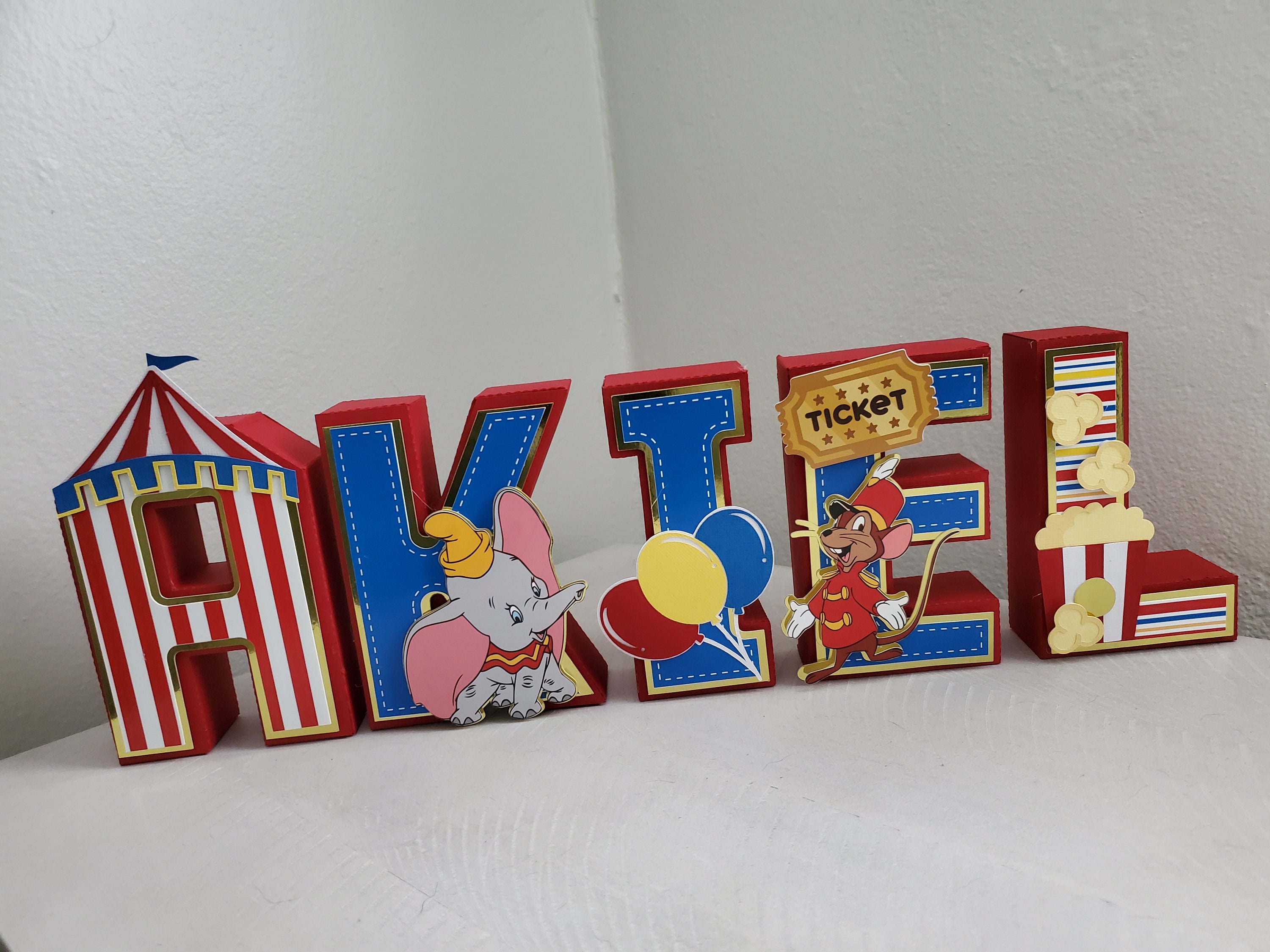 Dumbo 3d Letters, Dumbo Birthday Party, Dumbo Decor - Etsy
